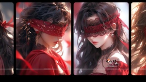 美女系列—国风蒙眼女孩