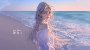 海边美女