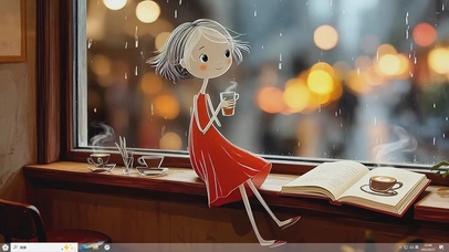 雨幕暖茶-桌面主题