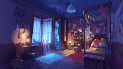 安静温馨夜晚房间