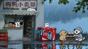 雨天的狗狗小卖部