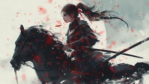 水墨风女将军