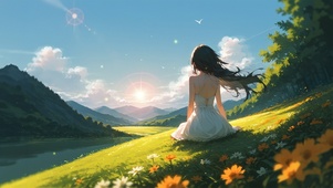 草地少女