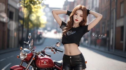 狂野摩托车御姐