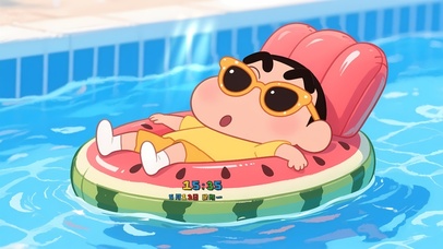 蜡笔小新日光浴