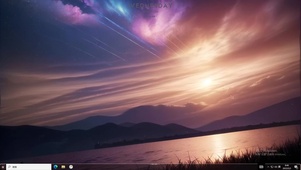 4k夕阳星空河流山脉