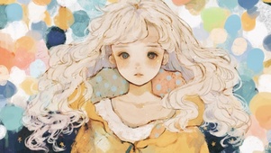 油画女孩