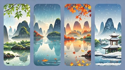 四季山水