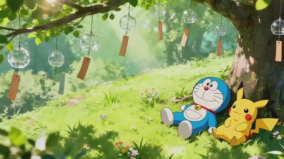 树下风铃机器猫