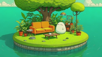 可爱治愈系海岛团子