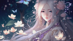 4K牡丹花仙