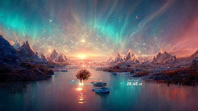 极光之夜 治愈风景