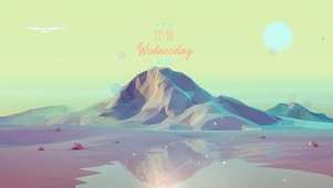 4K简约山峰