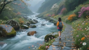 动态流水潺潺