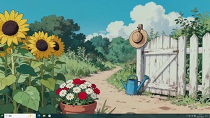 清新护眼治愈花园主题