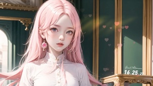 粉发阳光少女