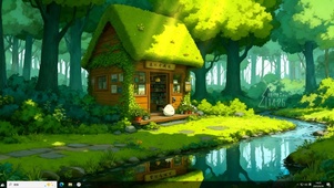 森林河流小屋