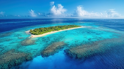 清新纯净海上群岛