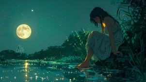月下女孩