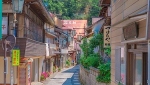 治愈盛夏日式午后街道