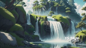 护眼古风山水