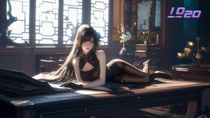 她立处便成了画中初晴