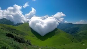 心形云朵
