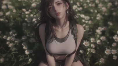 可爱鲜花女孩蒂法