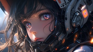大眼睛宇航员美女