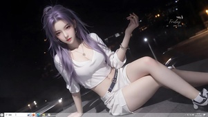 街边紫发少女