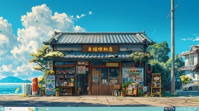 治愈主题 海边便利店