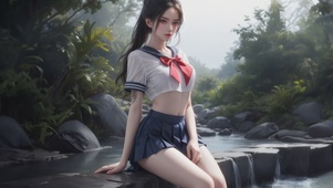 学生风可爱女孩