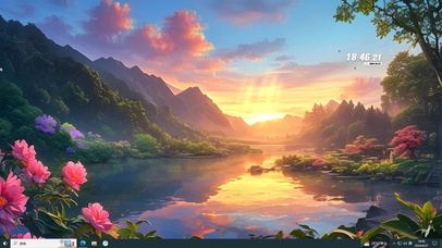 落日山间醉人间