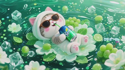 夏日可爱小猫