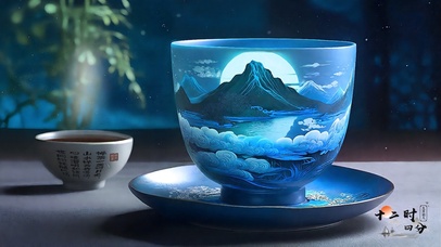 对饮禅茶夜光杯