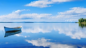 海天一色小船