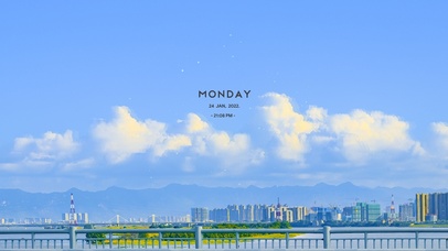 4K唯美治愈厦门天空