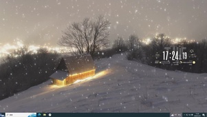 雪夜小城主题