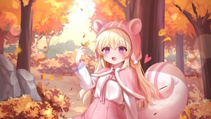 粉色松鼠少女