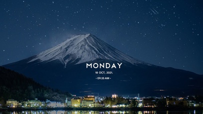 4K唯美治愈富士山夜景