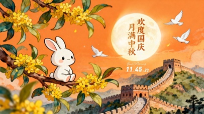 欢度国庆月满中秋