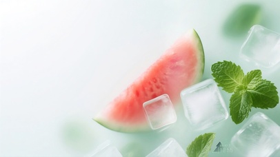 冰爽的夏日薄荷西瓜