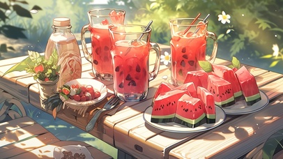 夏天的味道西瓜派对