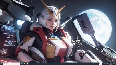 A绘画 高达美少女 太空高达