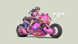 甜酷机车少女