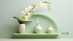 一朵清新兰花