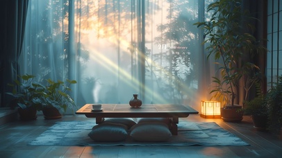 4K唯美简约清晨房间（日历）