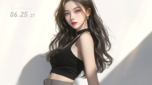 柔光下的美女