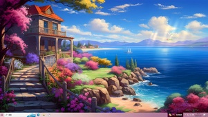 治愈海边花丛