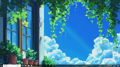 窗畔绿韵-桌面主题